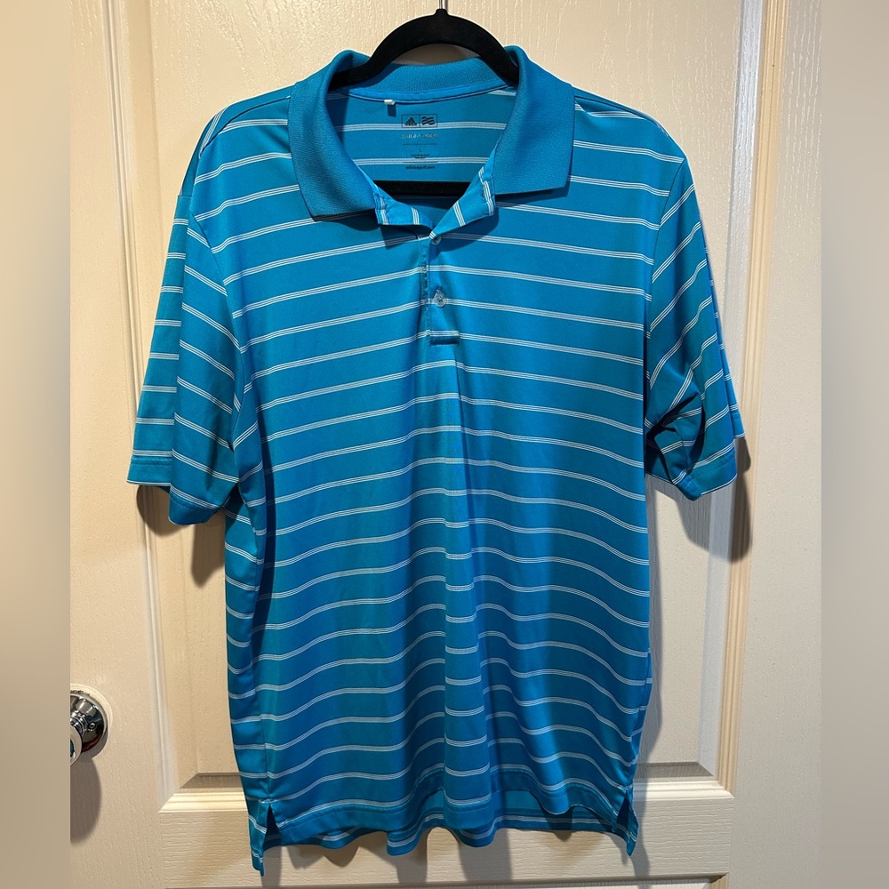 Adidas Puremotion Teal&White Polo- Large